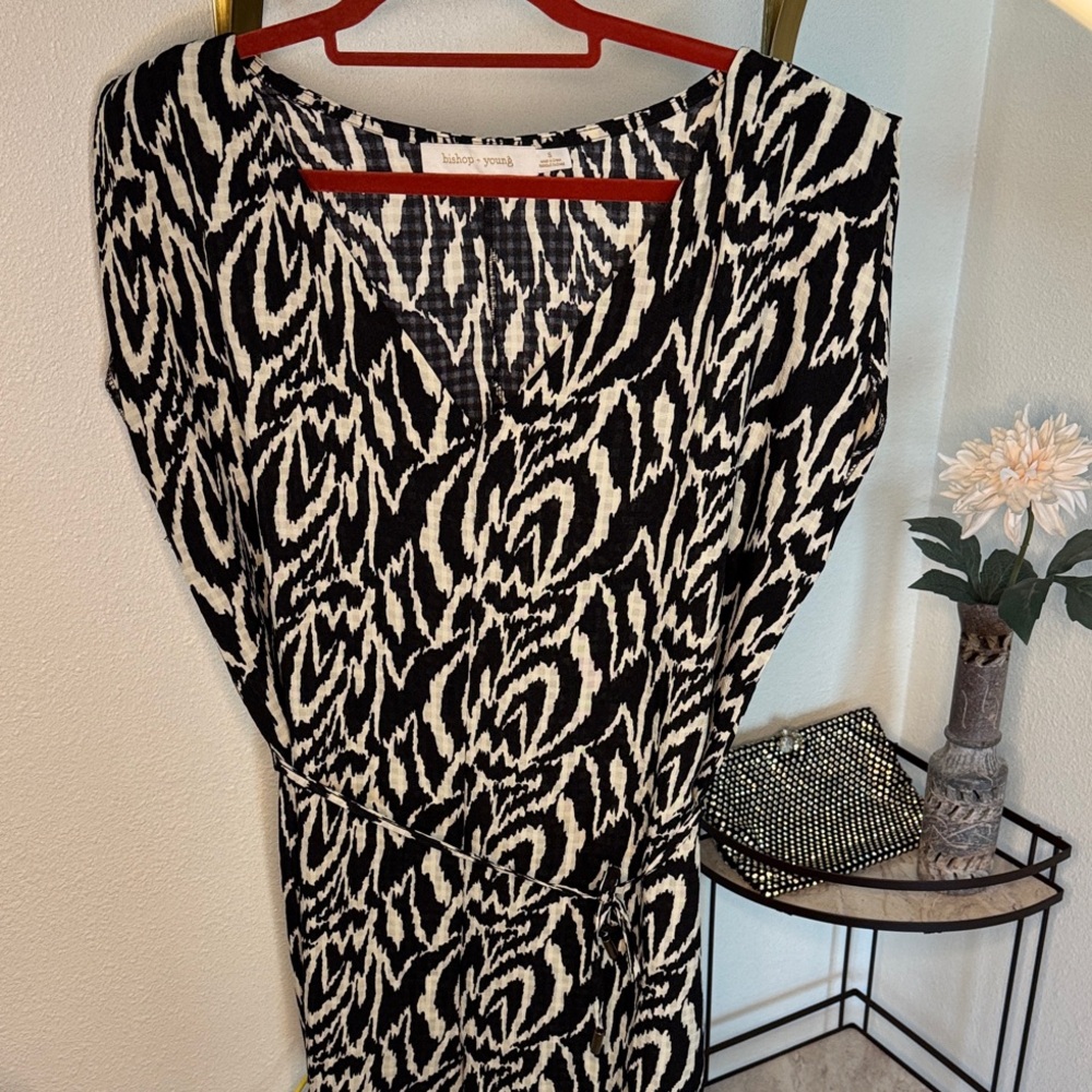 bishop + young Black and White Patterned Jumpsuit